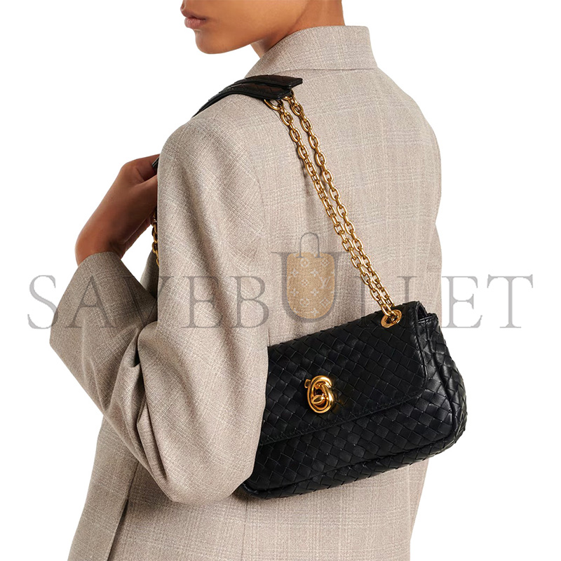 B0tt*ga Ven*ta MADISON INTRECCIATO LEATHER SHOULDER BAG (22.5*13*4.5cm)